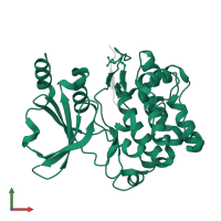 Serine/threonine-protein kinase PAK 4 in PDB entry 4jdh, assembly 1, front view.