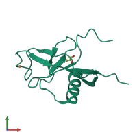 PDB entry 4jfn coloured by chain, front view.