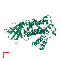 PDB entry 4jg7 coloured by chain, top view.