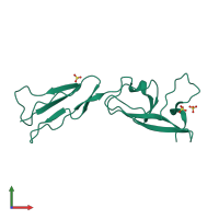 PDB entry 4jhs coloured by chain, front view.