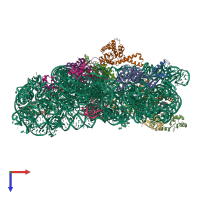 PDB entry 4ji4 coloured by chain, top view.