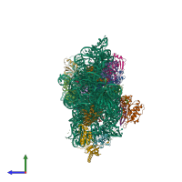 PDB entry 4ji6 coloured by chain, side view.