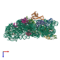 PDB entry 4ji8 coloured by chain, top view.