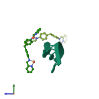 PDB entry 4jiy coloured by chain, side view.