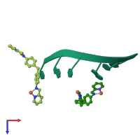 PDB entry 4jiy coloured by chain, top view.
