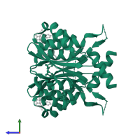Integrase in PDB entry 4jlh, assembly 1, side view.