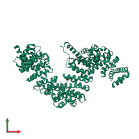 PDB entry 4jlq coloured by chain, front view.