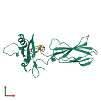 PDB entry 4jmh coloured by chain, front view.