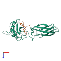 PDB entry 4jmh coloured by chain, top view.