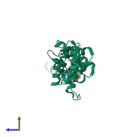 PDB entry 4jmo coloured by chain, side view.