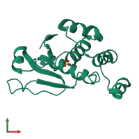 PDB entry 4jnb coloured by chain, front view.
