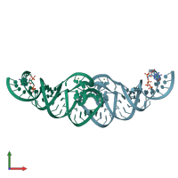 PDB entry 4jrc coloured by chain, front view.