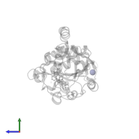 ZINC ION in PDB entry 4jt9, assembly 1, side view.