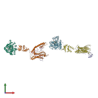 PDB entry 4jta coloured by chain, front view.
