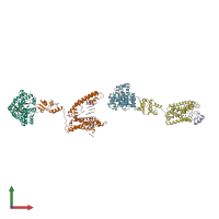 PDB entry 4jtc coloured by chain, front view.