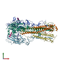 PDB entry 4juh coloured by chain, front view.