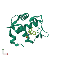 PDB entry 4jve coloured by chain, front view.