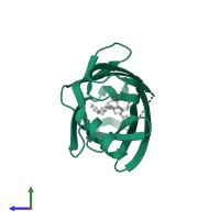 Retinal rod rhodopsin-sensitive cGMP 3',5'-cyclic phosphodiesterase subunit delta in PDB entry 4jvf, assembly 1, side view.