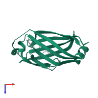 Retinal rod rhodopsin-sensitive cGMP 3',5'-cyclic phosphodiesterase subunit delta in PDB entry 4jvf, assembly 1, top view.