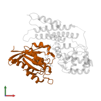 Ras-related protein Rab-1A in PDB entry 4jvs, assembly 1, front view.