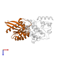 Ras-related protein Rab-1A in PDB entry 4jvs, assembly 1, top view.
