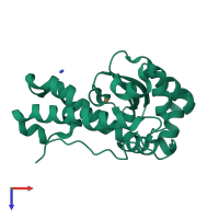 PDB entry 4jyy coloured by chain, top view.
