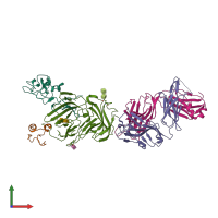 PDB entry 4k24 coloured by chain, front view.