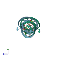 PDB entry 4k31 coloured by chain, side view.