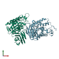 PDB entry 4k40 coloured by chain, front view.