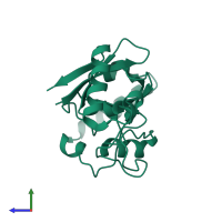 Leucine--tRNA ligase in PDB entry 4k48, assembly 1, side view.
