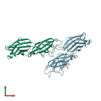 PDB entry 4k4k coloured by chain, front view.