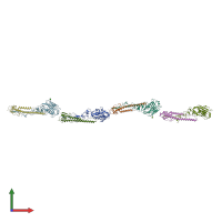 PDB entry 4k62 coloured by chain, front view.