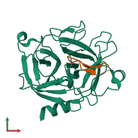 PDB entry 4k8y coloured by chain, front view.