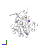 SODIUM ION in PDB entry 4kav, assembly 1, side view.