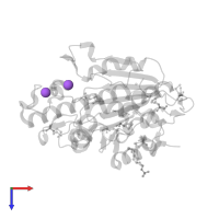 SODIUM ION in PDB entry 4kav, assembly 1, top view.