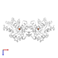 FE (II) ION in PDB entry 4keu, assembly 1, top view.