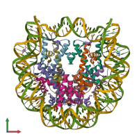 PDB entry 4kgc coloured by chain, front view.