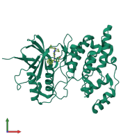 PDB entry 4kkh coloured by chain, front view.