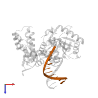 5'-D(*GP*CP*TP*GP*AP*TP*GP*CP*GP*C)-3' in PDB entry 4kld, assembly 1, top view.