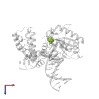 PYROPHOSPHATE in PDB entry 4klg, assembly 1, top view.