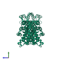 Farnesyl pyrophosphate synthase in PDB entry 4kpd, assembly 1, side view.