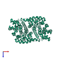 Farnesyl pyrophosphate synthase in PDB entry 4kpd, assembly 1, top view.