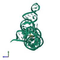 PDB entry 4kqy coloured by chain, side view.