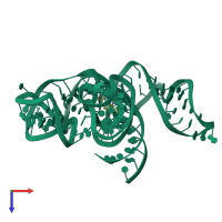 PDB entry 4kqy coloured by chain, top view.
