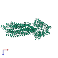 PDB entry 4ksc coloured by chain, top view.