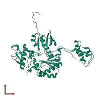 PDB entry 4kse coloured by chain, front view.