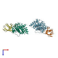 PDB entry 4ksk coloured by chain, top view.