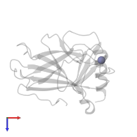 ZINC ION in PDB entry 4kvp, assembly 1, top view.