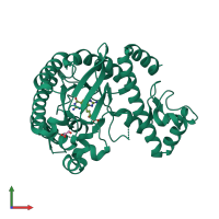 PDB entry 4kwo coloured by chain, front view.