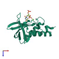 PDB entry 4ky7 coloured by chain, top view.